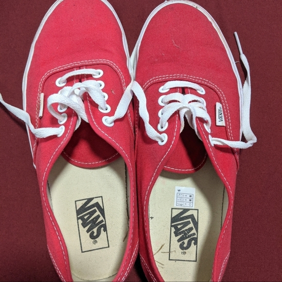 red vans size 10